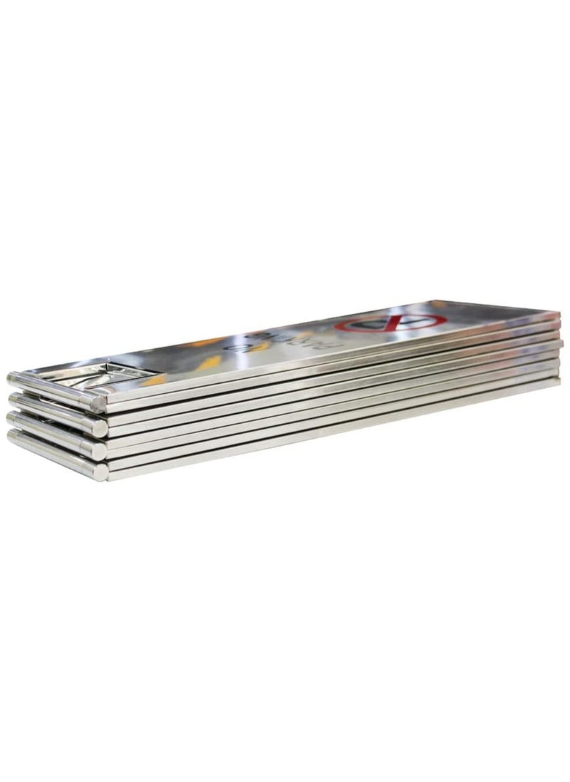 BERRY Stainless Steel Work in Progress Sign | Stainless Steel Warning Sign Board for Safety | Easily Carry Windproof Work in Progress A Frame  - Image 4