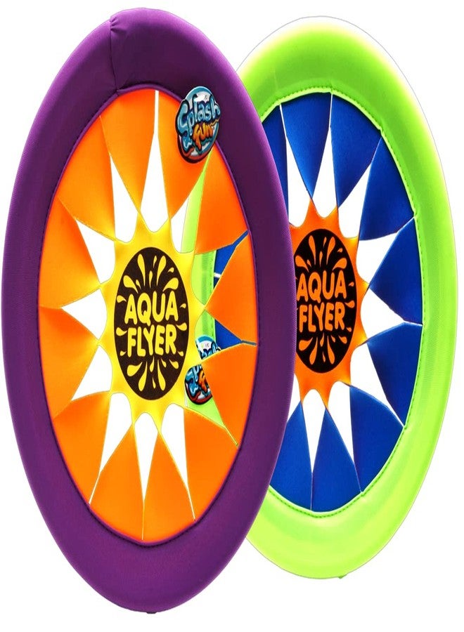 JA-RU Soft Flying Disc Toy (2 Discs Assorted Colors) 12 Inch Flying Rings for Kids | Outdoor Recess Toys | Swimming Pool & Beach Sports Games | Party Favors. 1031-2p - Image 1