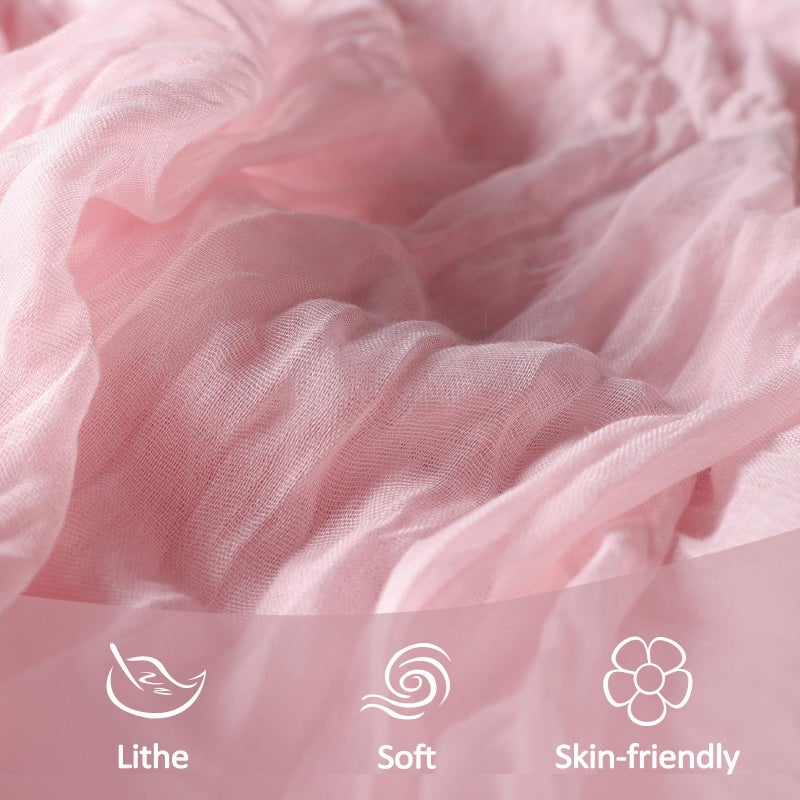 Heneger 6 Pack Pink Valentine'S Day Table Runner Cheesecloth 10Ft Gauze Cheese Cloth Table Runner 35X120 Inch Boho Rustic Sheer Fabric For Holiday Party Decor Baby Shower Wedding Decorations - Image 5