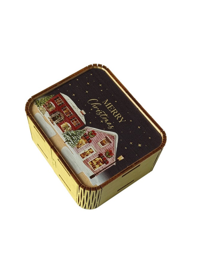 Loquat Wooden Music Box Music Box Sky City Creative Children's Birthday Holiday Gift Girls Cross-border-Color:SZ-24Q05 - Image 3