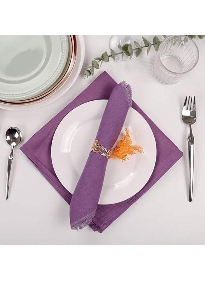 Jorunb - Ramadan Napkin Rings 6Pcs Gold Napkin Rings with Ramadan Kareem/Bismillah Letters Napkin Buckles Holder Eid Mubarak Party Ramadan Festival Table Decoration - Image 1