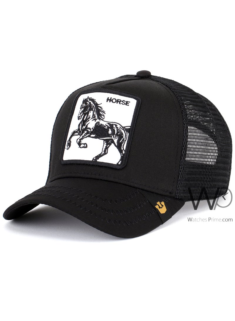 Goorin Bros Goorin Bros Horse Trucker Mesh Cap Black Color Cotton Hat For Men  - Image 1