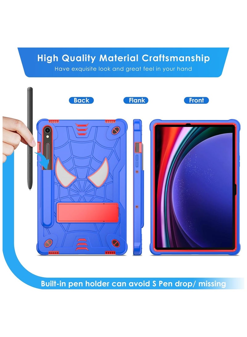 عام حافظة لحافظة سامسونج جالكسي تاب تاب S9 FE 10.9 FE 10.9 بوصة/ S9 11 بوصة شديدة التحمل مقاومة للصدمات غطاء واقي متين مقاوم للصدمات مع حزام كتف قابل للفصل وحامل قلم رصاص - Image 3