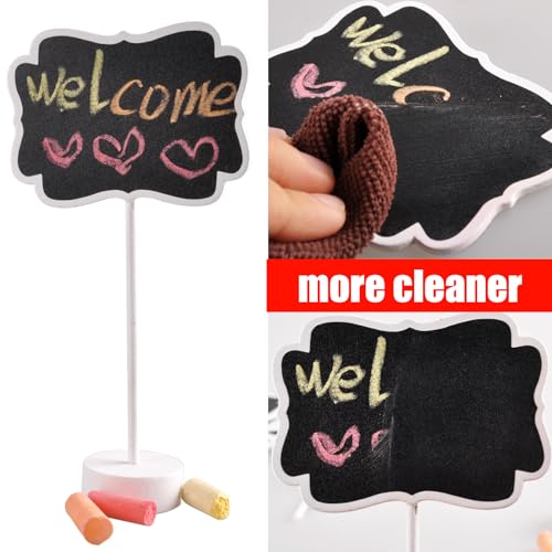 UCEC Food Labels for Party Buffet, Wood Mini Chalkboards Signs for Food with Stand, Food Signs for Party Buffet, for Message Board Signs, Place Cards for Weddings, Table Numbers, by UCEC - Image 5