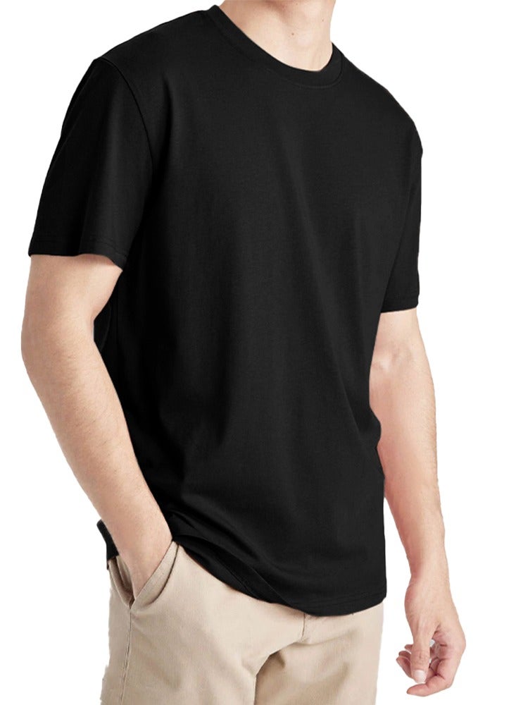 Nileton Relaxed Fit T-shirt For Men – Cotton - Half Sleeves Crew Neck Tee  - Image 1