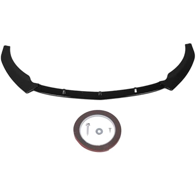 Brilluxa Front Bumper Lip, Splitter Spoiler, Compatible with Mercedes-Benz A Class W177 Pre Facelift 5 5S AMG 20182023, 3Piece Front Lip Body Kit, Aerodynamic Bumper Extension Trim (Bright Black) - Image 1