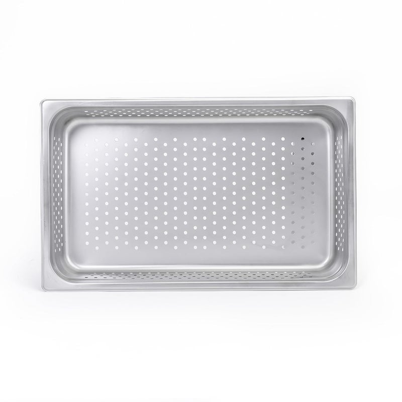 Adcraft Adcraft Perforated Steam TableHotel Pan Full Size 4 Deep Pack of 6 in Stainless Steel PP200F4 - Image 3