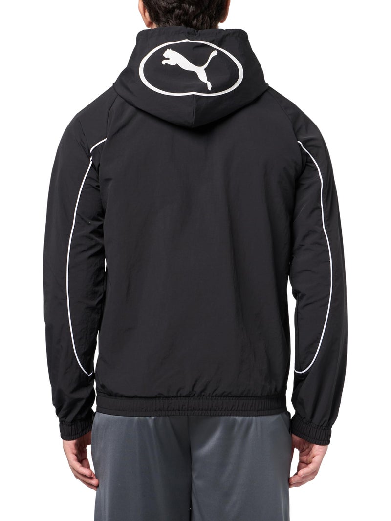 PUMA Mens Sport Woven Jacket Athletic Outerwear Casual - Black - Size L - Image 2