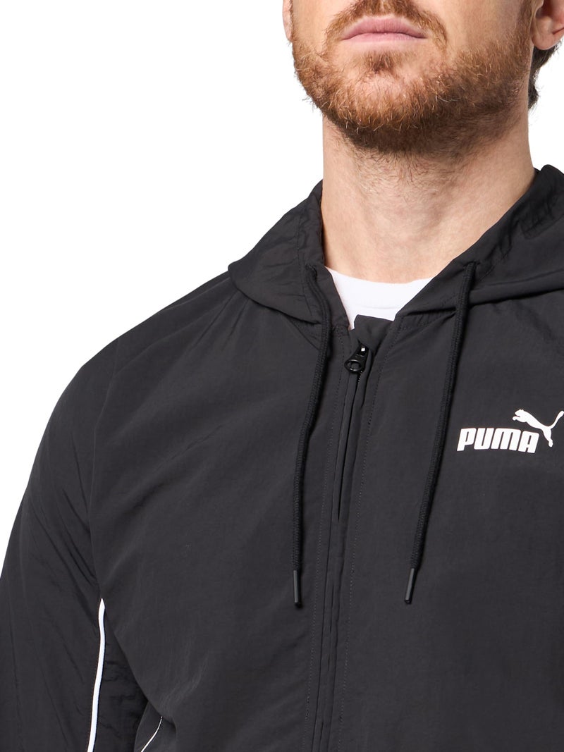 PUMA Mens Sport Woven Jacket Athletic Outerwear Casual - Black - Size L - Image 3