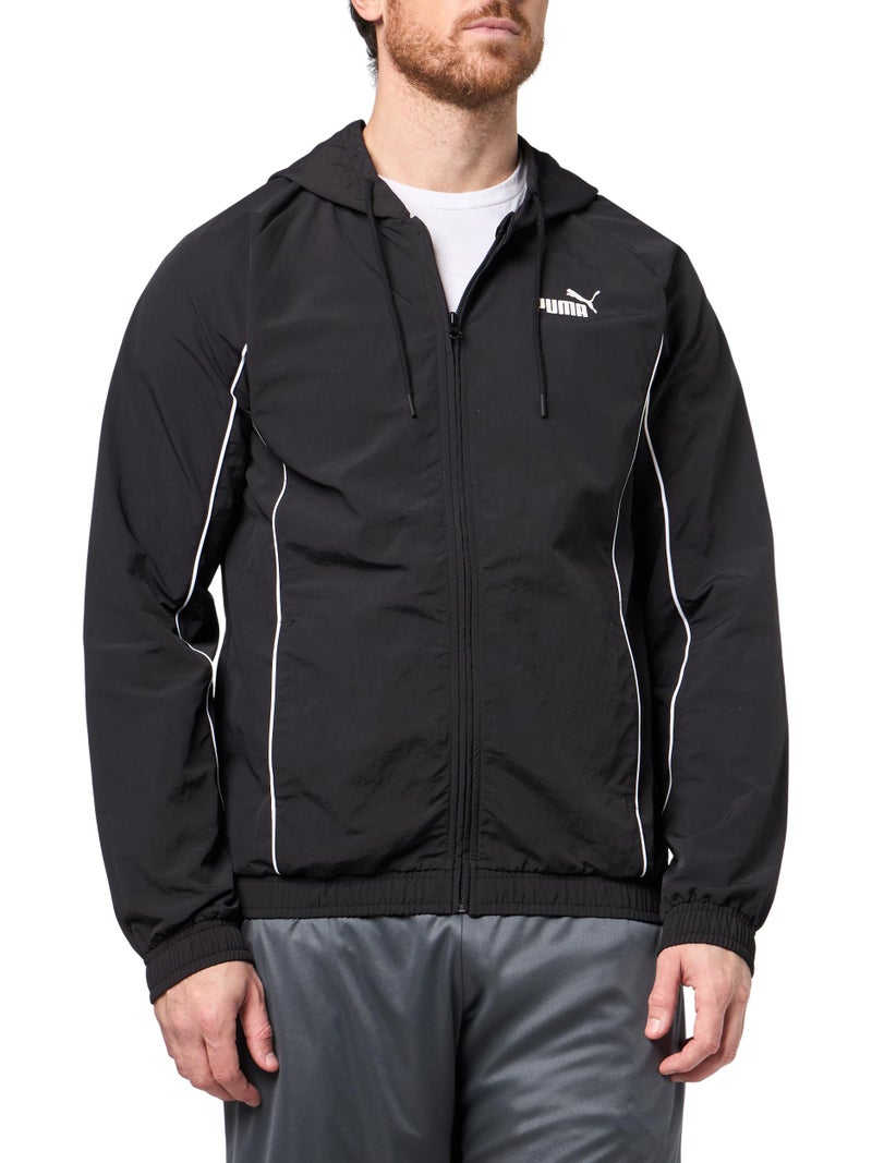 PUMA Mens Sport Woven Jacket Athletic Outerwear Casual - Black - Size L - Image 1