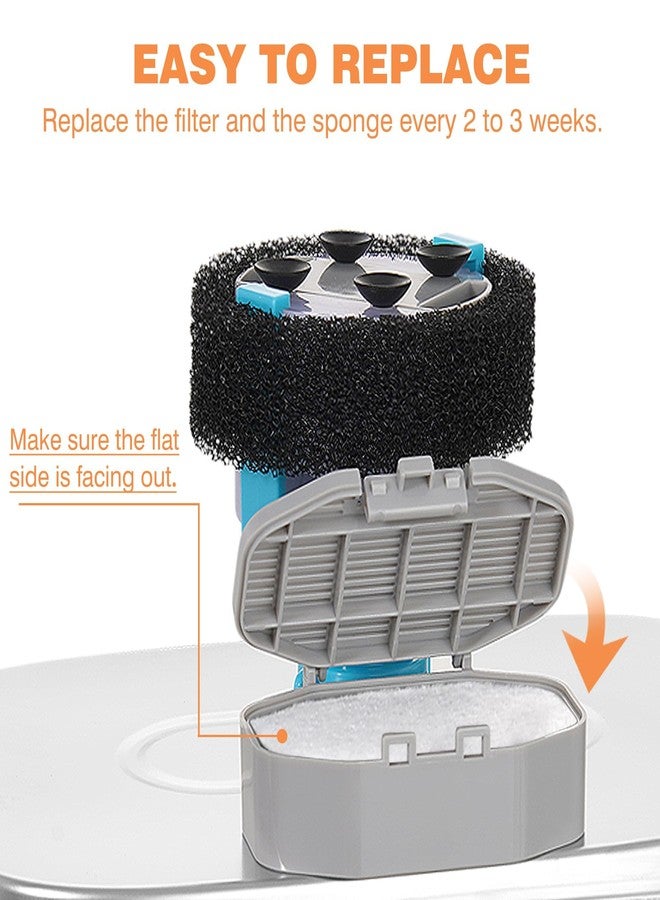 Rellaty Official Cat Fountain Filters (8 Filters +8 Sponges) - Image 4