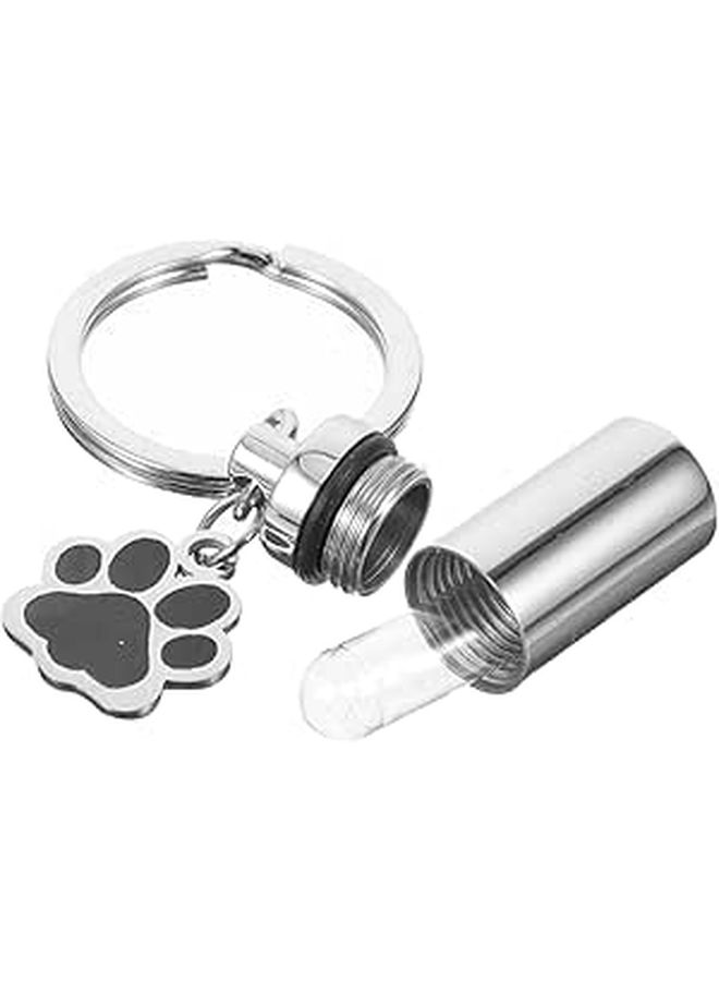Pet Cremation Ashes Keychain Stainless Steel Memorial Urn Necklace Pendant Keepsake For Dog Cat Pet Remains - Image 1