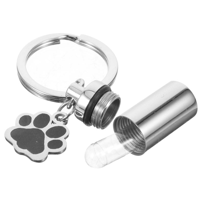 Pet Cremation Ashes Keychain Stainless Steel Memorial Urn Necklace Pendant Keepsake For Dog Cat Pet Remains - Image 2