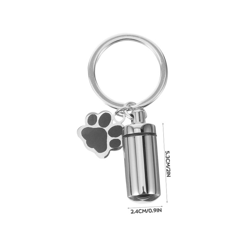 Pet Cremation Ashes Keychain Stainless Steel Memorial Urn Necklace Pendant Keepsake For Dog Cat Pet Remains - Image 3