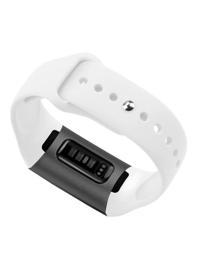 NIBEMINENT Silicone Strap Band For Fitbit White  - Image 2