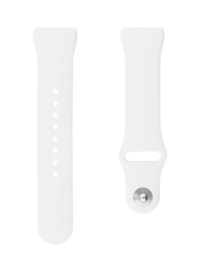 NIBEMINENT Silicone Strap Band For Fitbit White  - Image 3