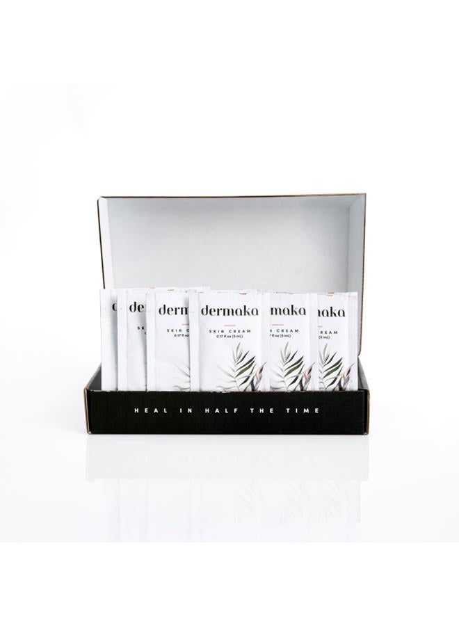 Dermaka 5ml 25 Packets All-Natural Skin Cream- Moisturizing Lotion Formulated by a surgeon to aide in healing skin, White - Image 1