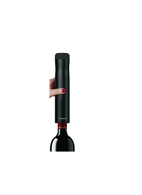 Rabbit Automatic Electric Corkscrew Wine Bottle Opener, One Size, Shiny Black