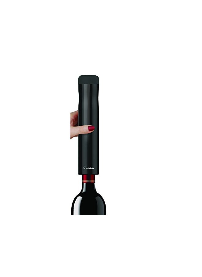 Rabbit Automatic Electric Corkscrew Wine Bottle Opener, One Size, Shiny Black