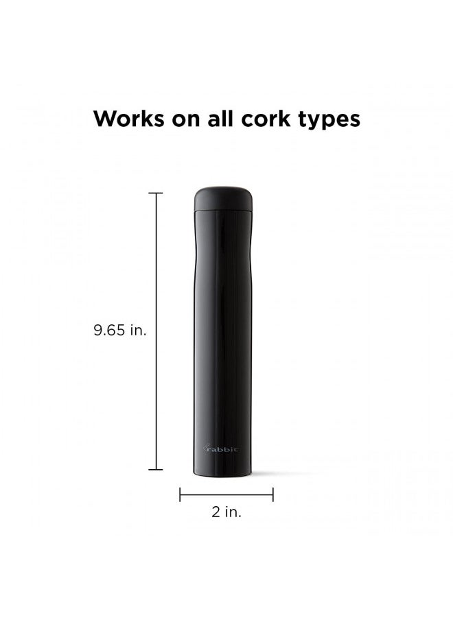 Rabbit Automatic Electric Corkscrew Wine Bottle Opener, One Size, Shiny Black