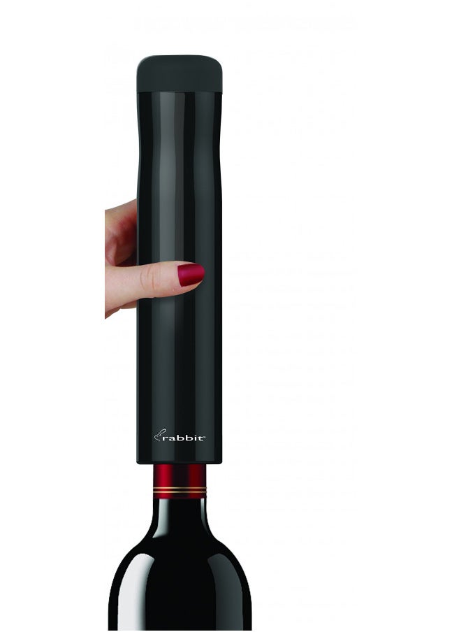 Rabbit Automatic Electric Corkscrew Wine Bottle Opener, One Size, Shiny Black
