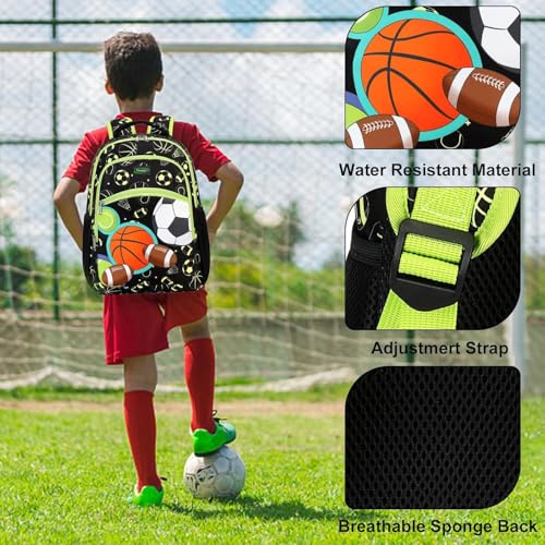 Frantic Waterproof Polyester 26 L School Backpack School Bag Daypack Picnic Bag For Boys & Girls(RR_Black_Multiple_Ball) - Image 2