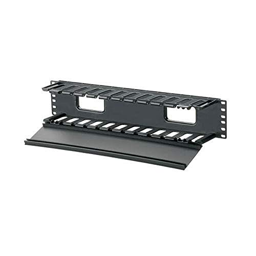 Panduit WMPF1E 2RU PatchLink Horizontal Single-Sided Cable Manager w/ Dual Hinged Front Cover, Black - Image 2