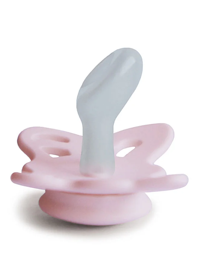 FRIGG Butterfly Anatomical Silicone Baby Pacifier 0-6M Baby Pink Size 1