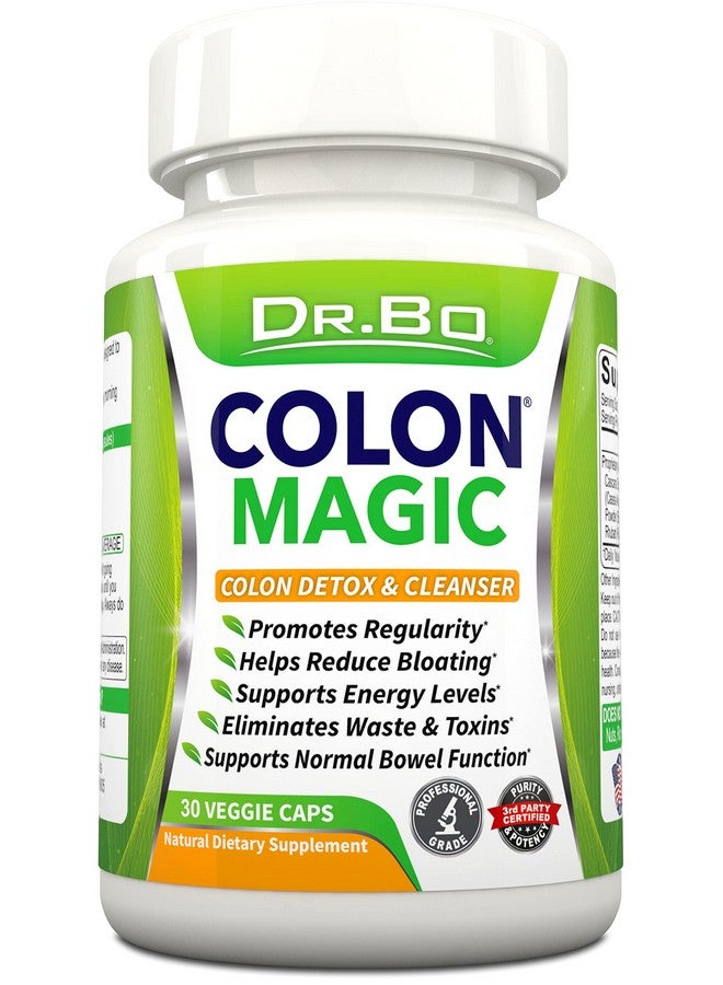 dr.bo Colon Cleanse Detox Formula - Natural Bowel Cleanser Pills for Intestinal Bloating & Fast Digestive Cleansing - Daily Constipation Relief Supplement Gut, Belly, Stomach - Women Men Herbal Weight Flush - Image 1