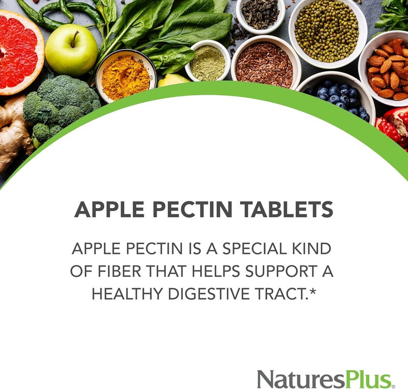 Nature's Plus, Apple Pectin, 500 mg, 180 Tablets - Image 3