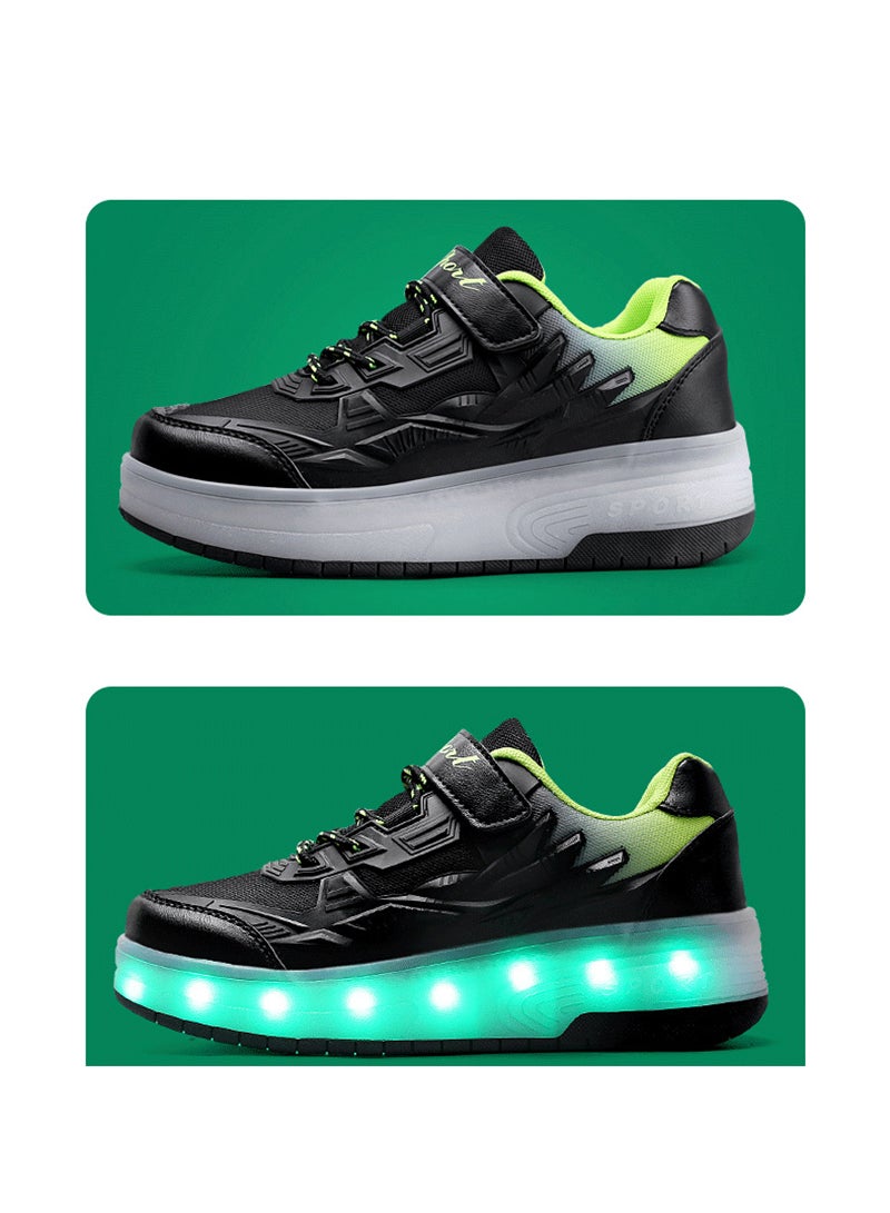 Loquat Roller Shoes USB Charge Girls Boys Sneakers with Wheels LED Roller Skates Shoes - Image 3