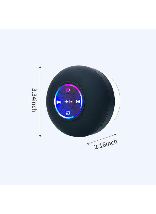 Kiboule LED Shower Wireless Speaker Speaker Portable Wireless Speaker with Suction Cup Charging Black Speaker for Parties, Bathroom, Travel, Home, and Outdoor  - Image 5
