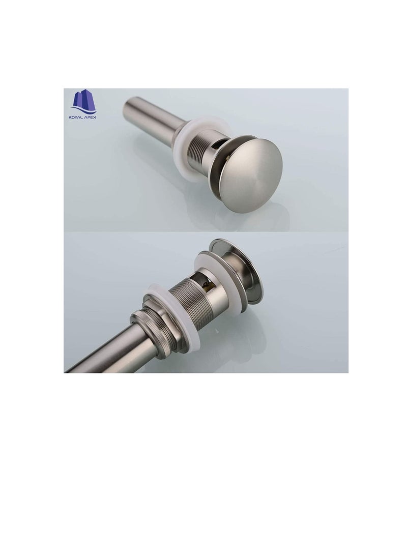 Push Type CP Wash basin Drain Stopper 1 1/4 Inch Auto Pop Up Waste - Image 2