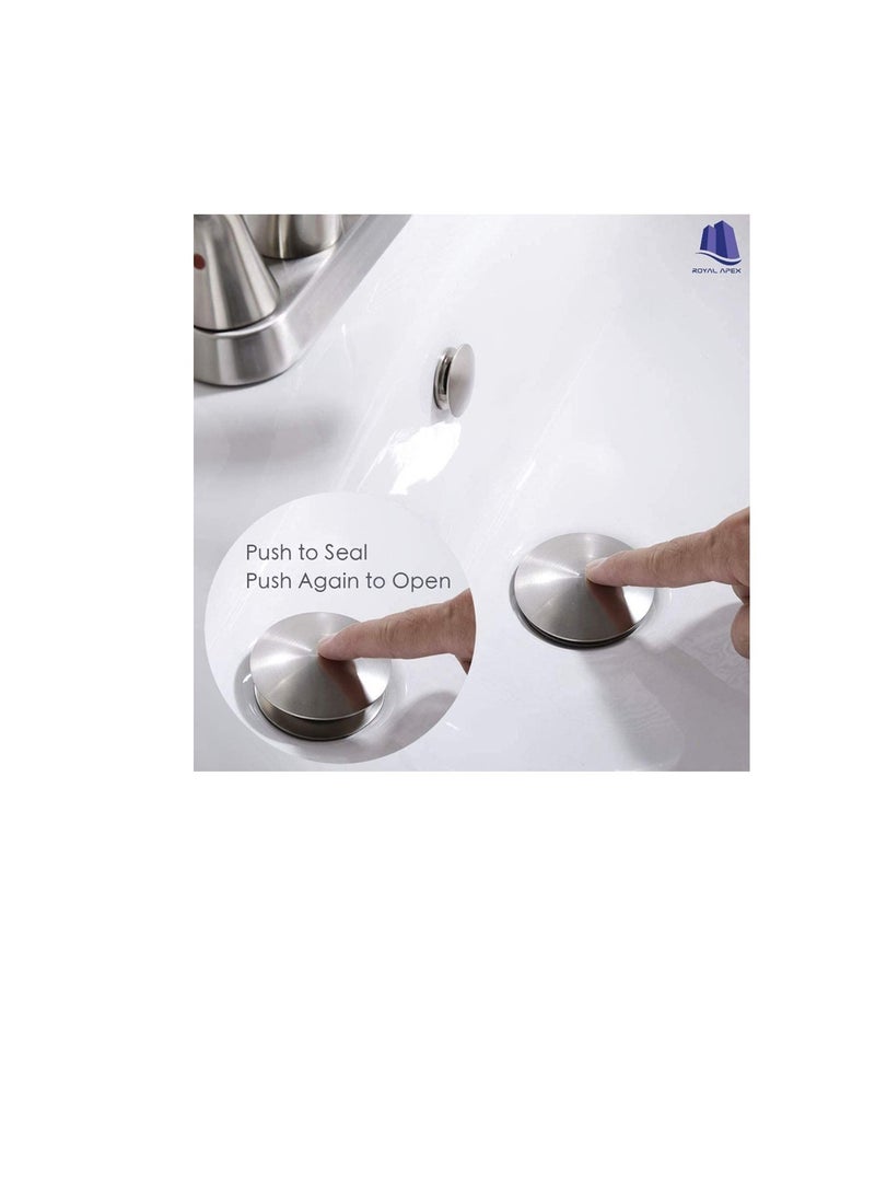 Push Type CP Wash basin Drain Stopper 1 1/4 Inch Auto Pop Up Waste - Image 3
