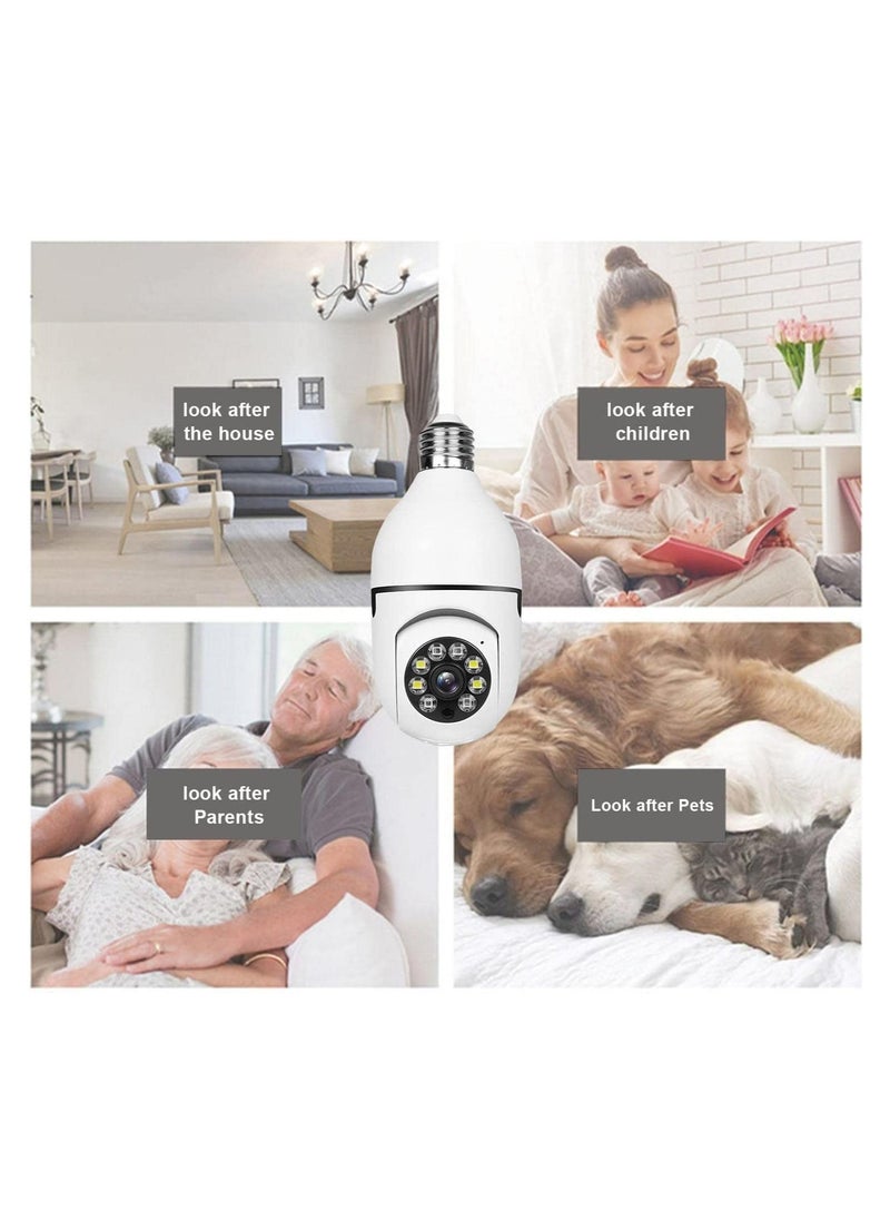 ELTRAZONE - Bulb Camera 1080P, Night Vision IP Camera, PTZ Camera, 4X Digital Zoom Monitor, Home Security System, WiFi Camera Full Color - Image 1
