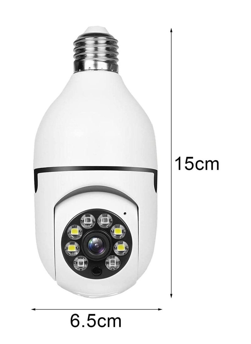 ELTRAZONE - Bulb Camera 1080P, Night Vision IP Camera, PTZ Camera, 4X Digital Zoom Monitor, Home Security System, WiFi Camera Full Color - Image 1