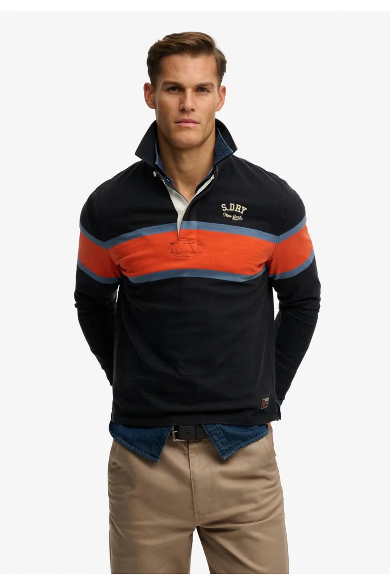 Superdry Vintage Athletic Stripe Rugby Top