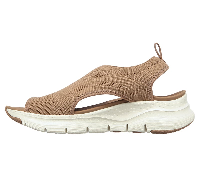 Skechers Women's Arch Fit - City Catch Womens Knit Slip-On Sandals, Mocha, 9 - Image 2