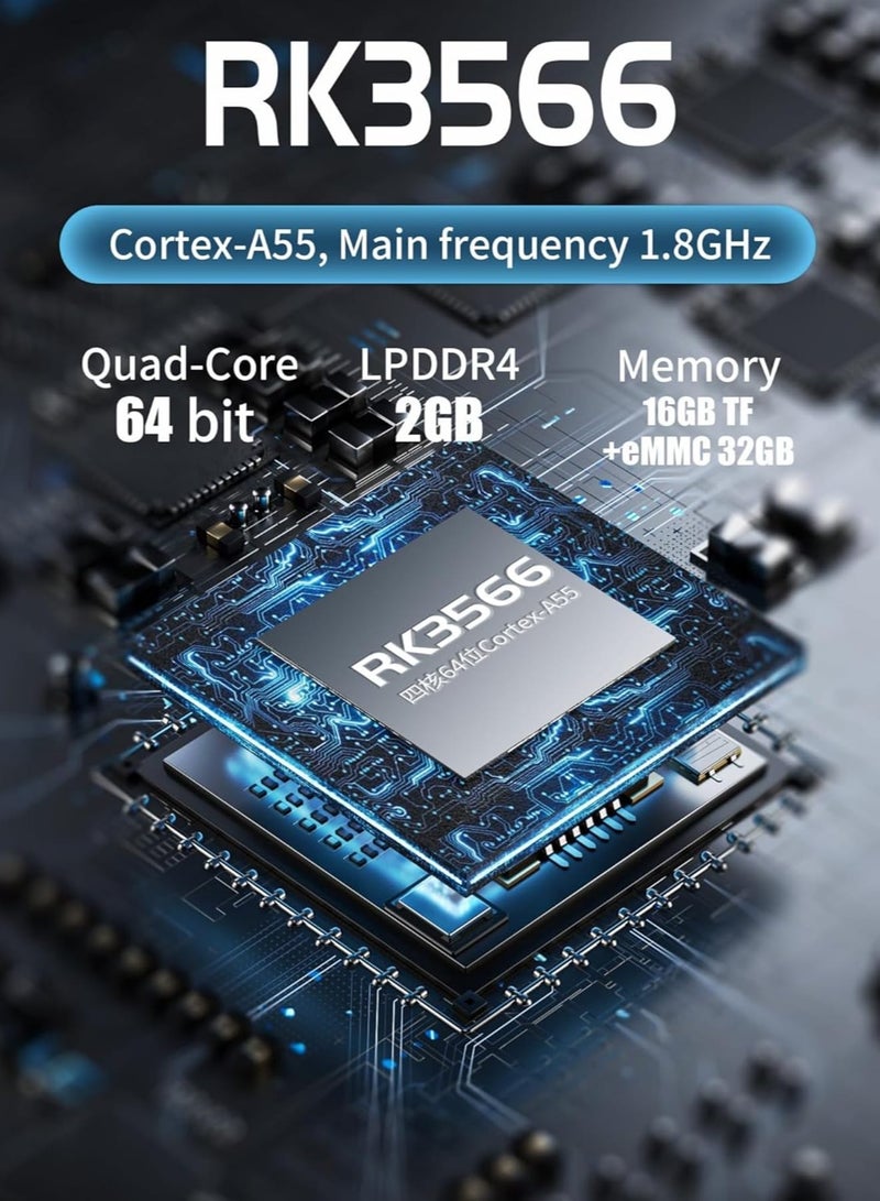 Zikra Handheld Game Console, 4.0" IPS Multi-Touch Screen, Android 11 Linux OS 64bit 5G WiFi Bluetooth 4.2 Retro Video Player, Portable Gaming Player, with 128GB Card, 4541 Games, Support Wired Handle, Black - Image 3