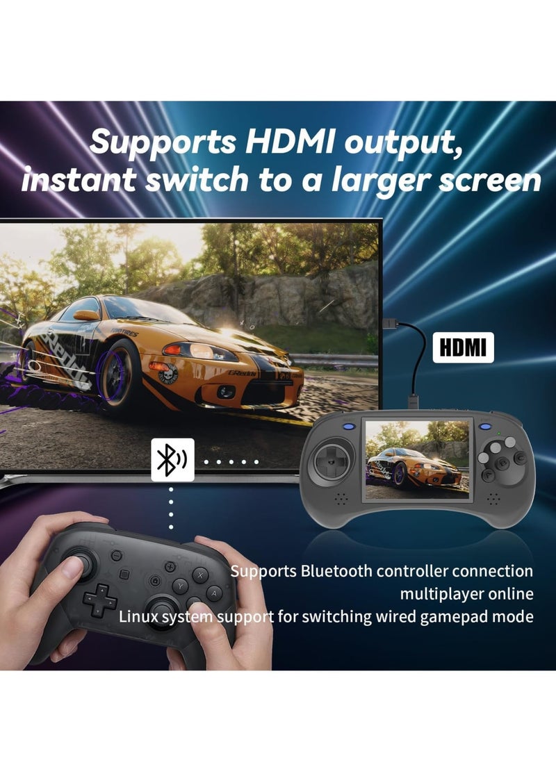 Zikra Handheld Game Console, 4.0" IPS Multi-Touch Screen, Android 11 Linux OS 64bit 5G WiFi Bluetooth 4.2 Retro Video Player, Portable Gaming Player, with 128GB Card, 4541 Games, Support Wired Handle, Black - Image 5