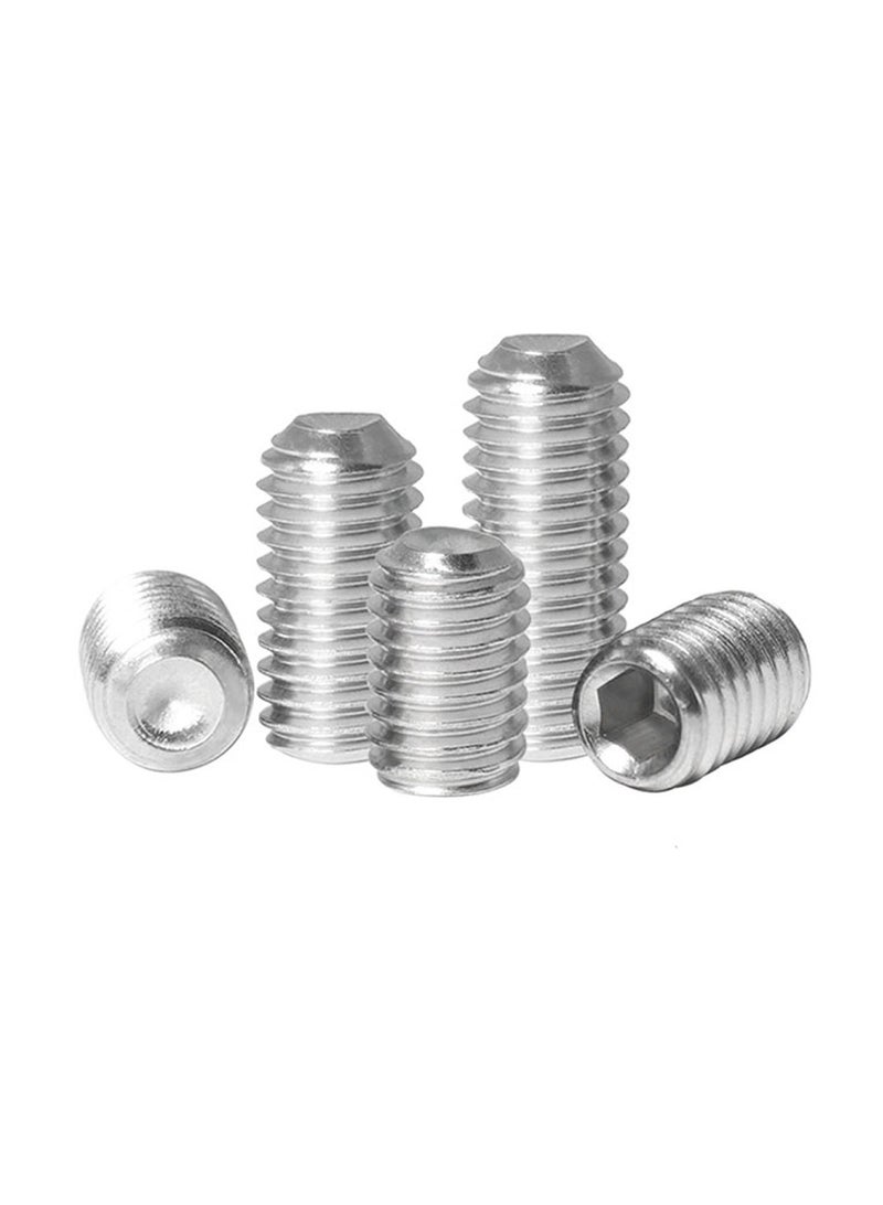 غنافوتو 300 قطعة من مسامير التثبيت المخروطية المختلطة، ومسامير متنوعة من الفولاذ المقاوم للصدأ ذات خيوط مترية، ومجموعة مسامير بدون رأس، ومسامير M3 M4 M5 M6 M8 متنوعة مع 5 قطع من مفاتيح ألين. - Image 4