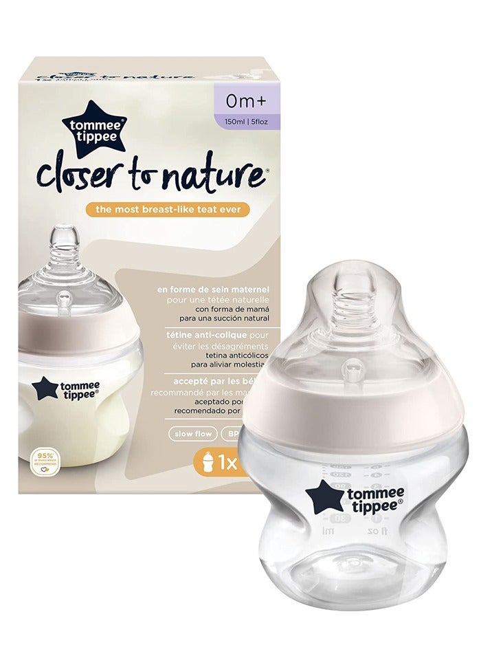 Tommee Tippee Closer To Nature Feeding Bottle 150ml, White - Image 2