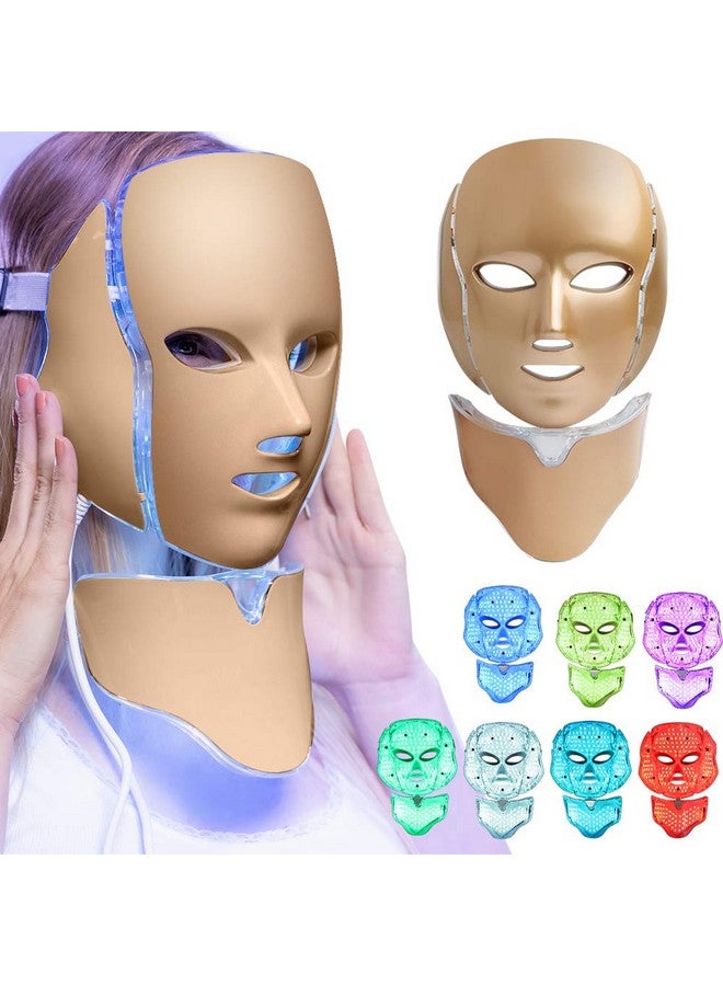 Foleto LED Face Mask Light Therapy Sheet | 7 Color Skin Rejuvenation Therapy LED Photon Mask Light Facial Skin Care, Anti Aging Skin Tightening, Wrinkles Toning Mask, White, Pack of 1 - Image 1
