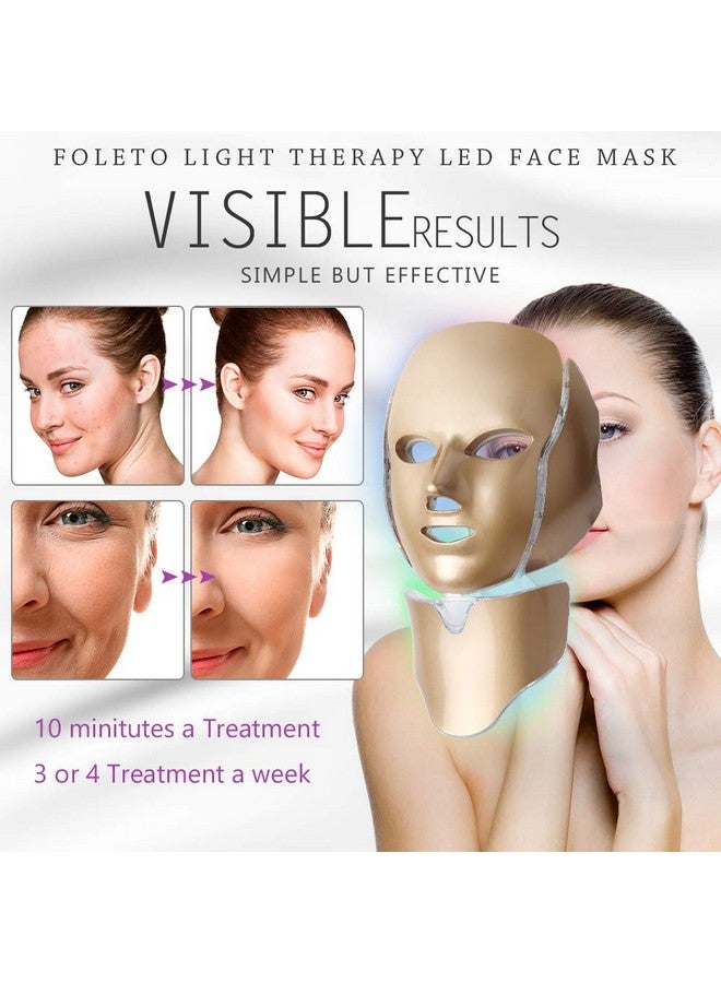 Foleto LED Face Mask Light Therapy Sheet | 7 Color Skin Rejuvenation Therapy LED Photon Mask Light Facial Skin Care, Anti Aging Skin Tightening, Wrinkles Toning Mask, White, Pack of 1 - Image 4