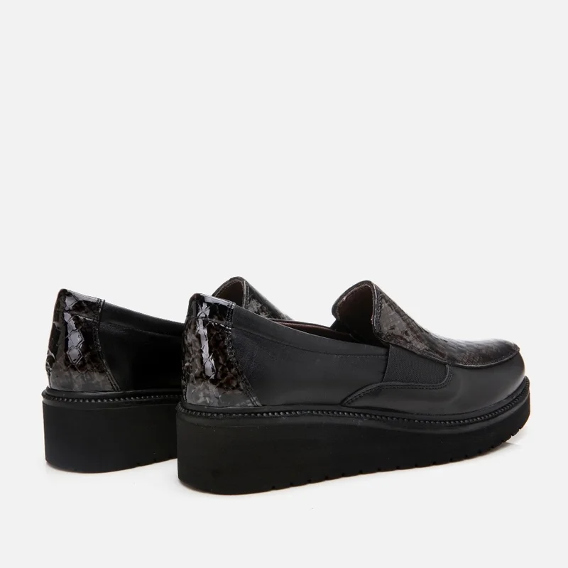Hotiç 01AYH294670A100 GENUINE Leather Black Women's Loafer