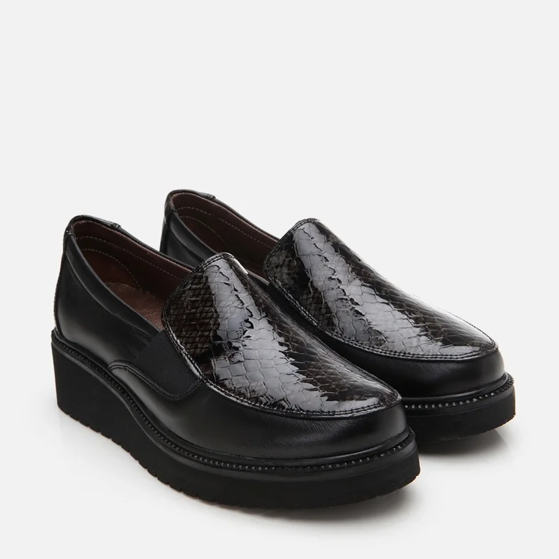 Hotiç 01AYH294670A100 GENUINE Leather Black Women's Loafer