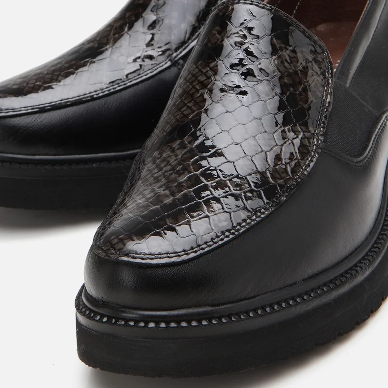 Hotiç 01AYH294670A100 GENUINE Leather Black Women's Loafer