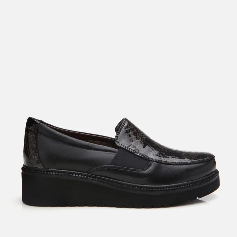 Hotiç 01AYH294670A100 GENUINE Leather Black Women's Loafer