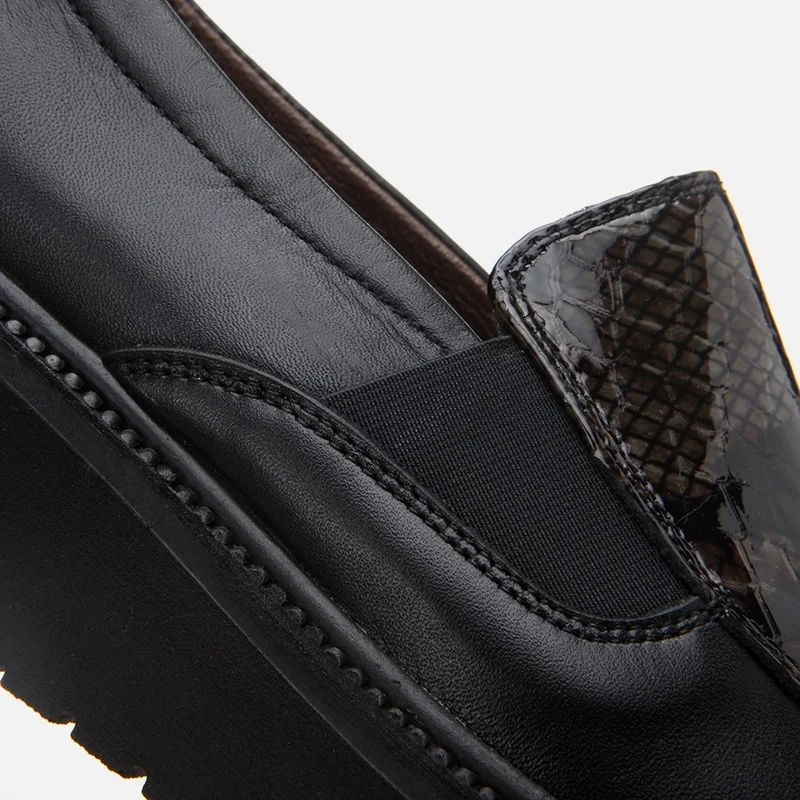 Hotiç 01AYH294670A100 GENUINE Leather Black Women's Loafer