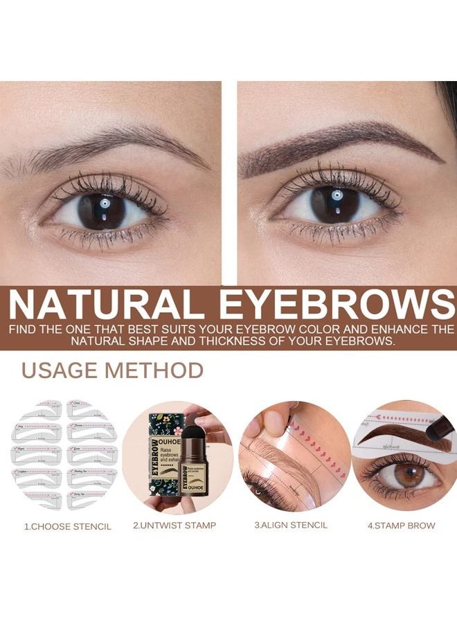OUHOE Eyebrow Stamp Stencil Kit One Step Brow Stamp Shaping Kit  - Image 4